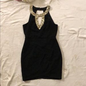 Sequin Keyhole Dress